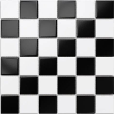 Ilcom mosaico in ceramica su rete per bagno e cucina  30cm x 30cm - Original chaturanga (1/5)