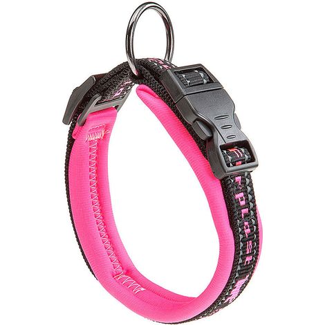 Ferplast SPORT DOG C Collare per cani con imbottitura soft. Varie misure e colori fluo.. Variante C15/35 - Misure: A: 25-35 cm B: 15 mm - Fucsia