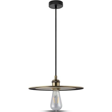 Suspension laiton noir métal E27 V-TAC VT-7777 Ø30 (1/5)