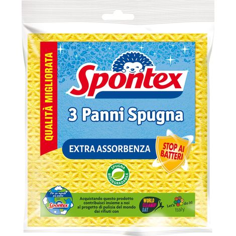 Panno Spugna Bio Eco Pz 3 Cm 18X19 Spontex (1/4)