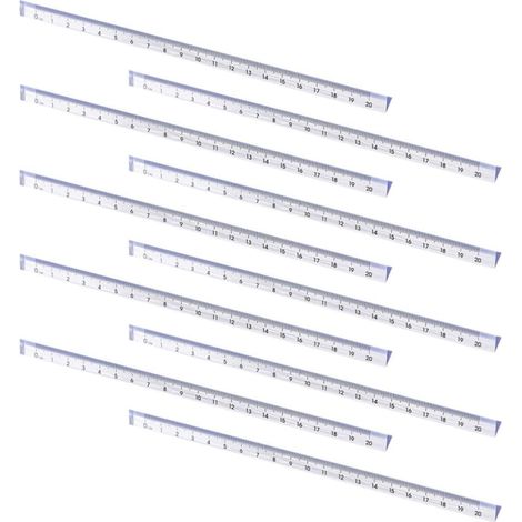 Règles triangulaires en plastique transparent, lot de 10, échelle (1/5)
