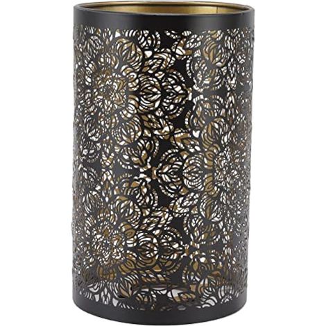 Abat-jour en métal E27 E26, fer forgé ajouré, cylindrique amovible pour applique murale (1/4)