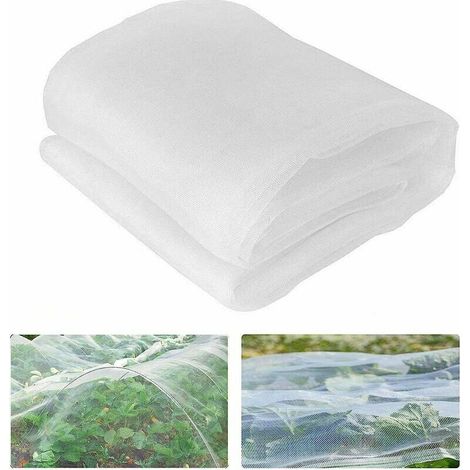Voile d'hivernage en rouleau Filet Antiinsectes（10x2.5m）,Filet Antiinsectes Végétal,Filet Protection Fleurs,Filet Protection Légumes,Filets Jardin Filet Légumes,Filet Protection Oiseaux,Vole Filet de 