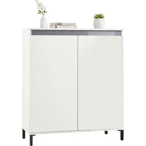 Iwao Sideboard, Anrichte ein Regal, 40x100x110h cm Weiß