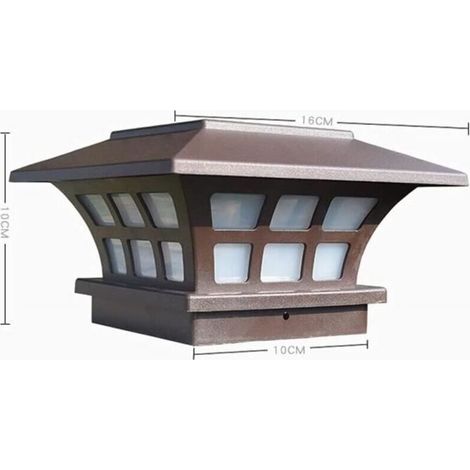 Poteau Solaire Cap Lumière Moderne Borne Colonne Lampe Éclairage Extérieur ABS Extérieur Pilier Lampe Étanche IP65 Stigmate Lu[349] (1/3)