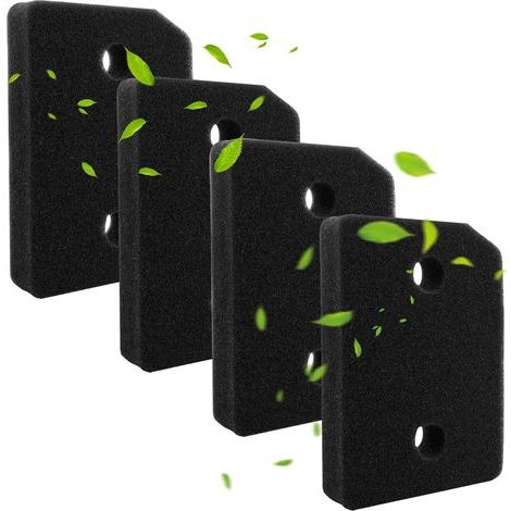 Flusenfilter für Wärmepumpen-Wäschetrockner, 208 x 156 x 30 mm, 4er-Pack, Ersatz-Schwammfilter