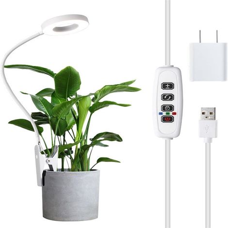 Irovami Lampe culture LED – spectre complet, pince, 360°, minuterie (1/5)
