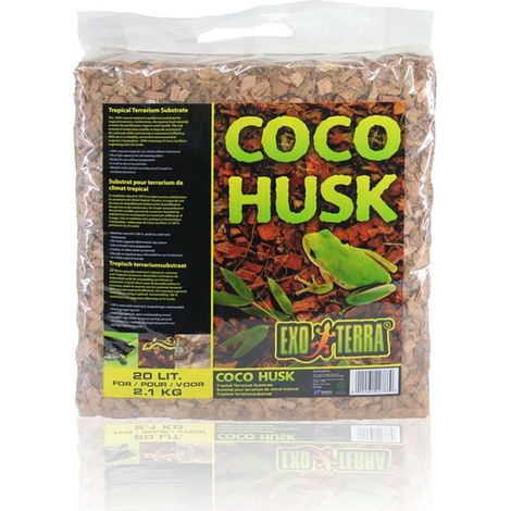 Terrarium exo-terra coco husk substrat naturel humidité (1/3)