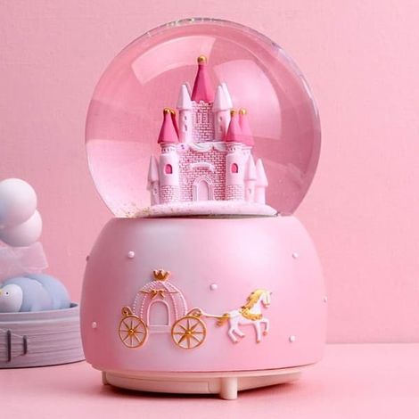 Boîte à musique boule de cristal, veilleuse LED, boule à neige musicale, décoration en forme de château, boule de verre, jouet automatique Neier, cadeau de Noël pour enfants (1/5)