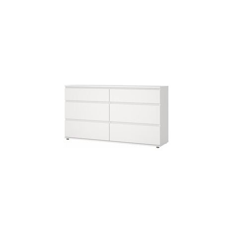 KIT CASSETTIERA DOPPIA 6 CASS 153,4X40X83,7CM BIANCO