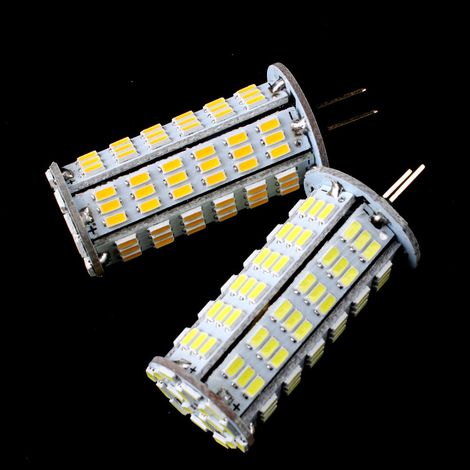 Bombilla LED G4 de 5,5 W, 120 SMD 3528, luz blanca cálida, para coche, 12 V CC. (1/5)