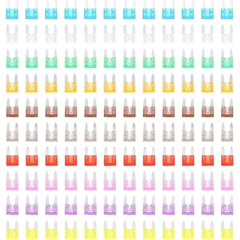 Assortiment de fusibles pour véhicules de loisirs (camping-cars), fusibles à lames standard de 2 A, 3 A, 5 A, 7,5 A, 10 A, 15 A, 20 A, 25 A, 30 A et 35 A.