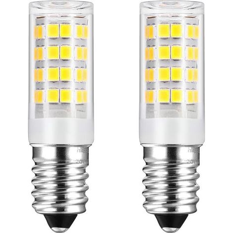 Ampoule LED E14 hotte aspirante, 5W équivalent halogène 50W, Blanc froid 6000K, 550lm, Ampoule petite culot à vis pour hotte et frigo, Non dimmable, 2 Pièces (1/4)