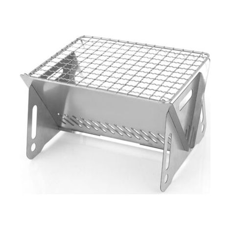 Barbecue pliable de camping, portable et amovible, en acier inoxydable, idéal pour les pique-niques, la randonnée, la plage et les fêtes en terrasse.