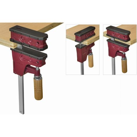 Piher – Serre-joint parallèle 400kg – Longueur 80 cm – Module nylon renforcé – Têtes en fonte malléable – Recommandé pour ébénisterie
