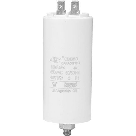 CBB60 450V 50uf Motorbetriebskondensator mit Schraubmutter für Waschmaschine