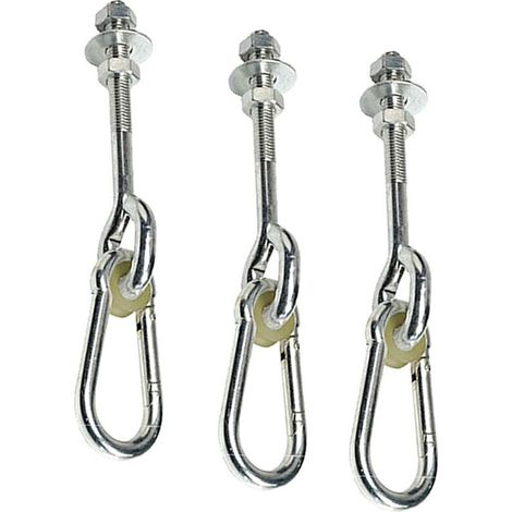 3Crochet de Plafond, Crochets de Suspension, Vis de Fixation pour Balançoire, Béton Bois Ensembles,Chaise Accrochante,150Kg - 150mm (1/5)