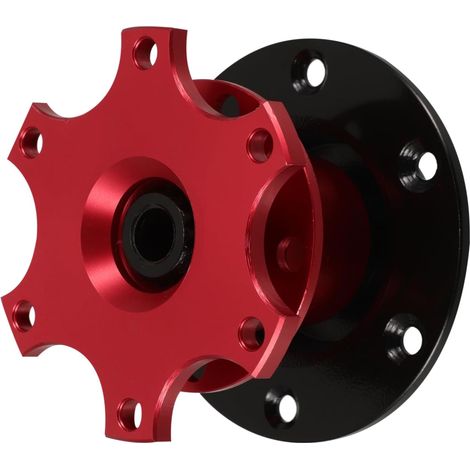 Base de Roue de Course Voiture Pilotage Déconnexion du Volant Outil de dégagement Rapide Volant à dégagement Rapide Adaptateur de Volant Alliage d'aluminium Rouge