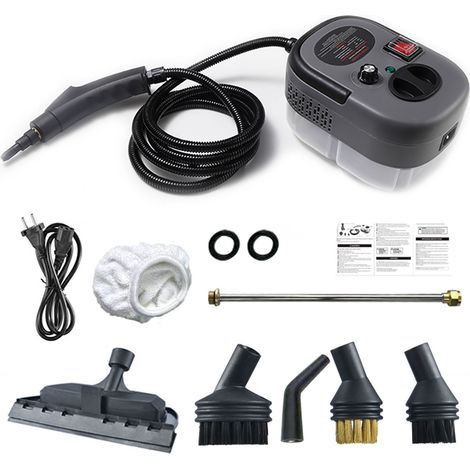 Limpiador a vapor de alta presión de 2500 W y 220 V, apto para coches, cocinas, baños y juntas de azulejos (gris). (1/5)