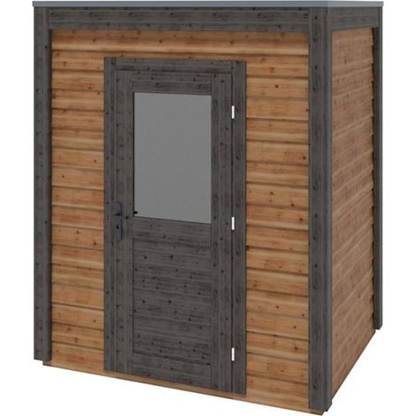 Abri de jardin en bois Luma 2.09x1.59m - 3.32m2 - Ep. 28mm - Traité (1/3)