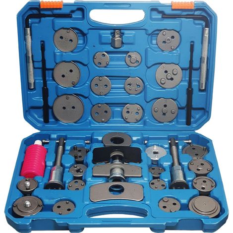 Juego para prensado, inserci贸n, retracci贸n y reparaci贸n de pistones de freno, 41 piezas (1/5)