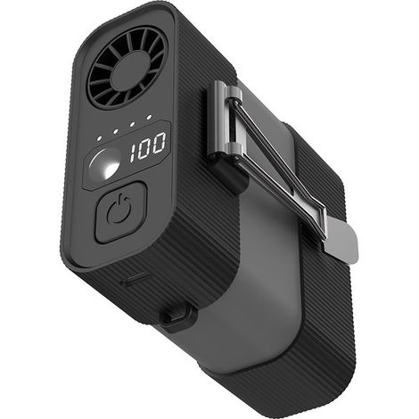 Ventilateur de poche portable à 4 vitesses, dispositif de refroidissement à clipser, ventilateur portable rechargeable par USB pour dessous de t-shirt, ceinture, taille, ventilateur d'extérieur (1/5)
