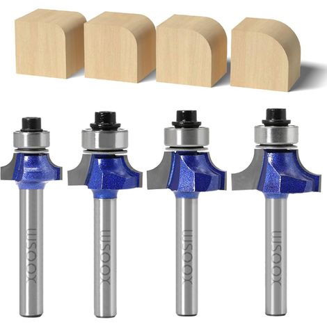 6PCS Wood Carbide Round Router Bit Carbide Router Bit Carbide Shank 6mm Round Router Bits Wood Tools Carpenter (1/5)
