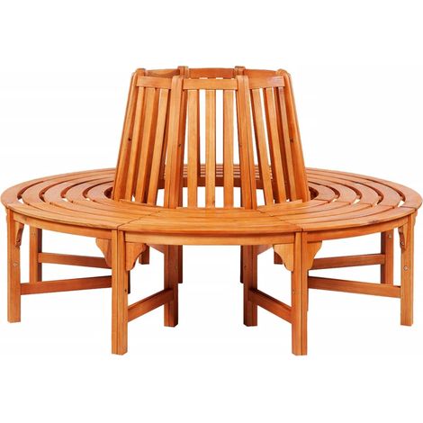 Banc de jardin Banc d'arbre Luxueux Fauteuil de jardin Ø 160 cm Bois Chic-738779 (1/3)