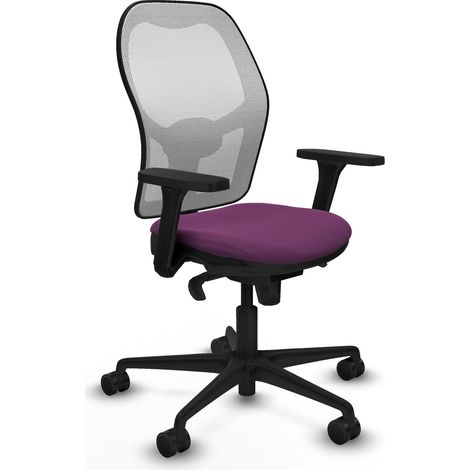 Jorquera sincro malla blanca similpiel morado brazos 3D base nailon  ruedas 65mm nailon (1/5)