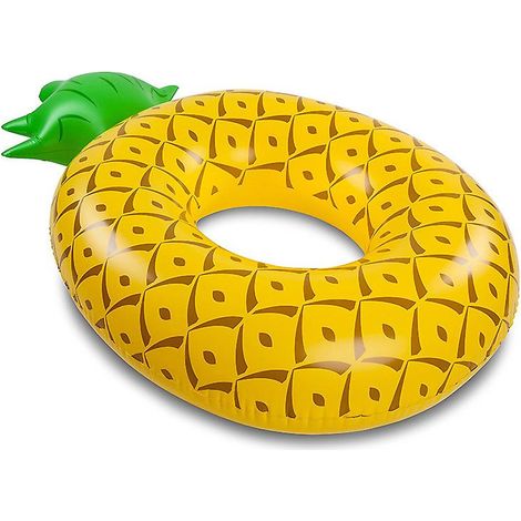 Bouée Adulte Ananas Gonflable 120cm, Grosse Bouée Piscine Été, Anneau Aquatique Plage, Jouet de Baignade pour Plage et Piscine (1/3)