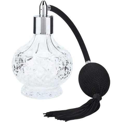 Flacone atomizzatore per profumo vintage, flacone di profumo in vetro retrò, pennello ricaricabile, accessori e strumenti, flacone spray atomizzatore vuoto da 80 ml (1/5)