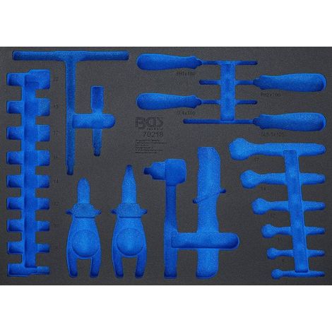 Insert de Servante d'Atelier 3/3 Vide - 40,7 x 3,5 x 56,6 cm - Compatible Art. 70218 - Organisation Optimale - D-Work