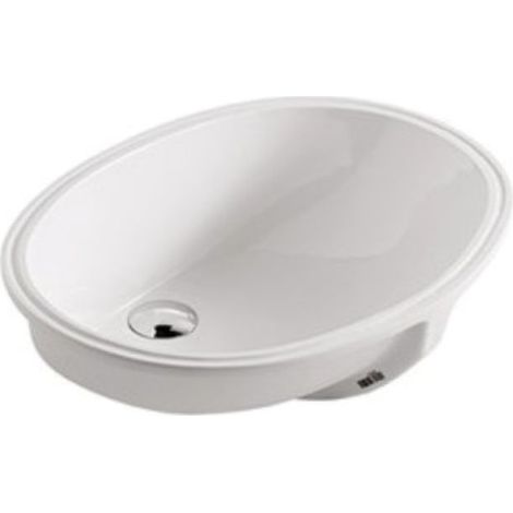 Lavabo Denise incasso sottopiano 56x43 ovale in ceramica bianco