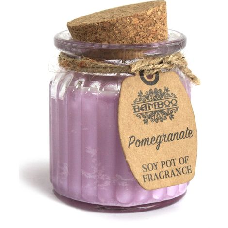 Bougie parfumée en pot de soja et grenade- Vendu par 1 (1/4)