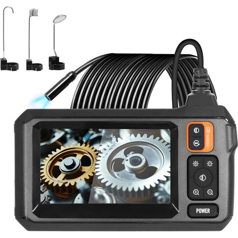Industrielle Endoskopkamera mit 10 m flexiblem Kabel, 1080P HD 8 mm, wasserdichte IP67-Kamera mit 4,3-Zoll-IPS-Bildschirm, 8 LED-Leuchten, keine App erforderlich