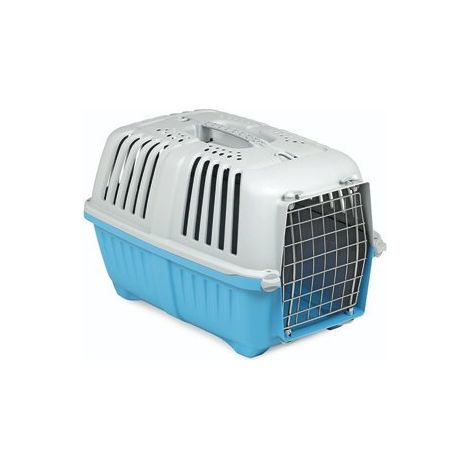 Trasportino in plastica con porta in ferro modello Pratiko per cani e gatti : Small (1/2)
