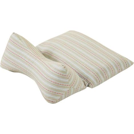 Oreiller triangulaire pour la nuque pour adultes, oreiller cervical en coques de sarrasin, rembourrage en coques de sarrasin, oreiller amovible (kaki [oreiller combiné], 1 pièce) (1/5)