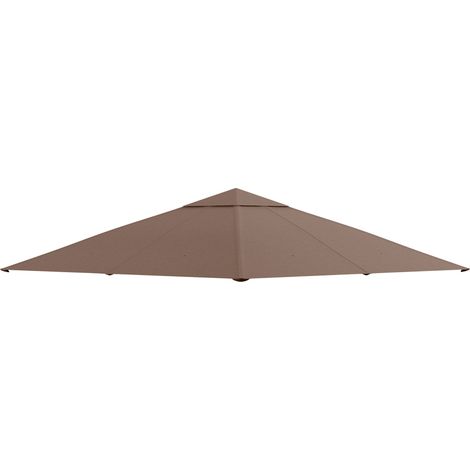 Ersatzdach für Pavillon 298 x 295 cm aus Polyester mit PA-Beschichtung, Braun HOMVRA (1/5)