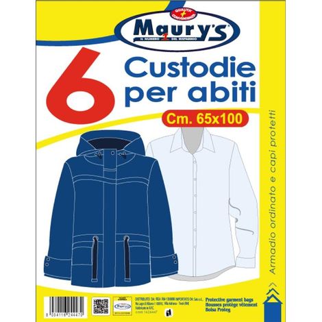 Set 6 Pezzi Custodia Abiti Trasparente 65 x 100 cm KASAVIVA (1/2)
