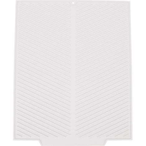 [Tapis de Séchage Silicone] Grand 485x405mm Résistant à la Chaleur Anti-Dérapant Blanc pour Cuisine (1/5)