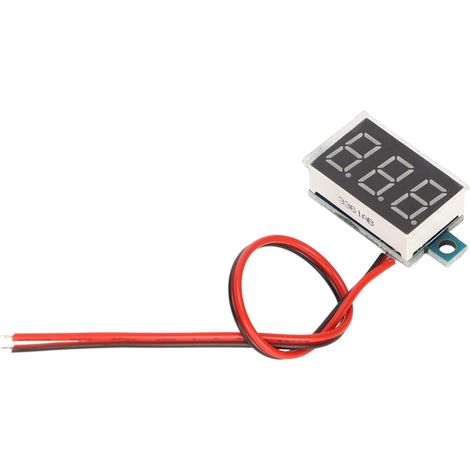 Voltmètre Numérique LED pour Tableau de Bord, Mesure Haute Précision DC 4‑40V, Affichage Vert - Taille Standard