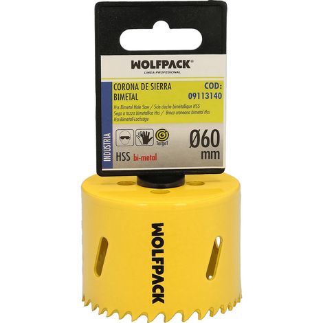 Sega a tazza Wolfpack bimetallica base rinforzata 60 mm