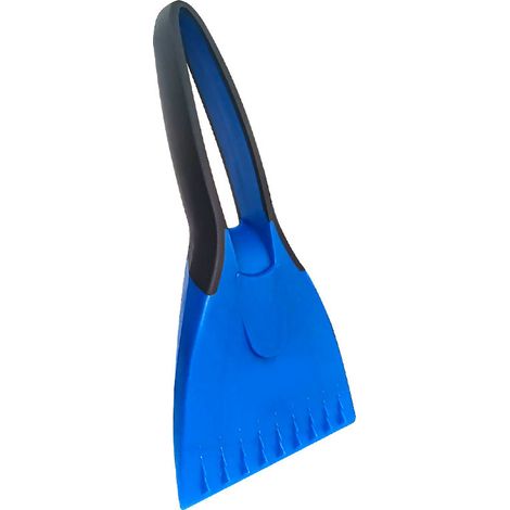 Raschietto per ghiaccio per auto, 1 pezzo, raschiaghiaccio per auto, impugnatura ergonomica morbida, raschietto per neve, adatto per parabrezza, finestrino laterale, specchietto retrovisore, blu
