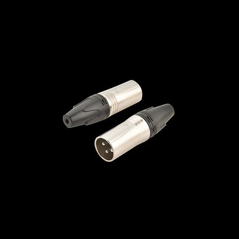 Balanced male XLR connector, 3-pin balanced XLR connector, copper core, nickel plated. (1/5)