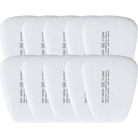 Filtre Coton KN95 Anti Poussière Remplacement Particules Trapézoïdal 10 Pièces (1/4)