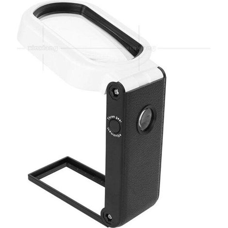 Loupe de Lecture 25 x 10 x Loupe Grossissante éclairée Loupe de Poche Pliable 7 LED Loupe de Lecture sur Pied Loupe Lumineuse (1/4)