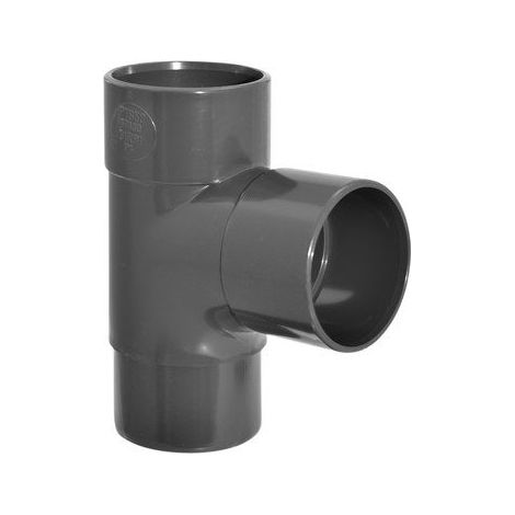 Culotte 87.3° à coller pvc ardoise, Dév.16 cm Diam.50 mm