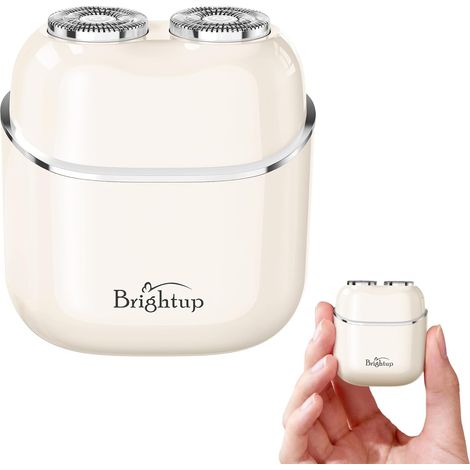 Rasoir Visage Electrique pour Femme Mini, Blanc Cassé (1/5)