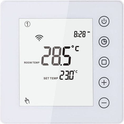 Termostato inteligente de calefacción eléctrica SmartLife 16A con control por aplicación, WiFi, pantalla táctil LCD, controlador de temperatura digital inteligente, programable semanalmente para el ho (1/5)
