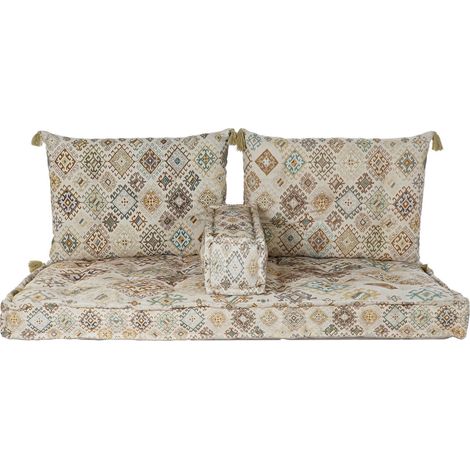Sillon Set 4 Algodon 145X76X13 Desgastado Beige (1/5)